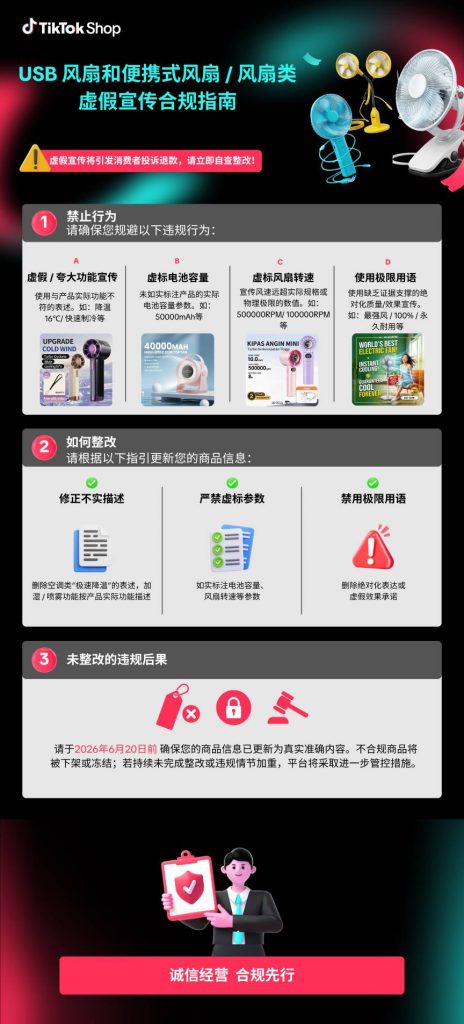 TikTok Shop启动商品合规整治：6月20日前完成自查，违规将受处置